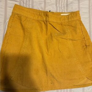 PacSun Golden Corduroy Mini Skirt